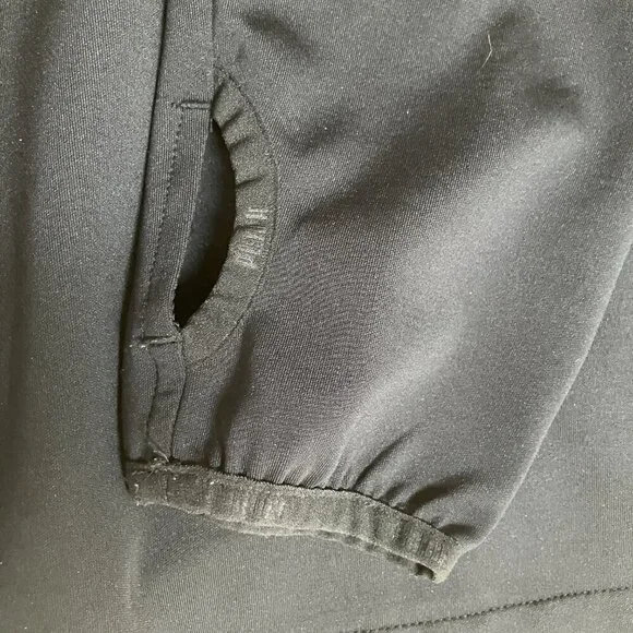 PUMA Men's Black 1/4 zip Hoodie Long Sleeve Sweatshirt Thumbholes Hood Size M - Picture 5 of 8